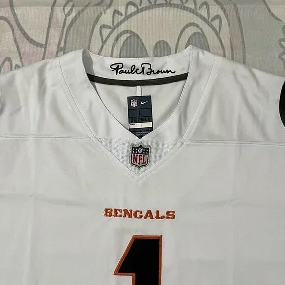 Cincinnati Bengals NFL No. 1 Chase White Jersey